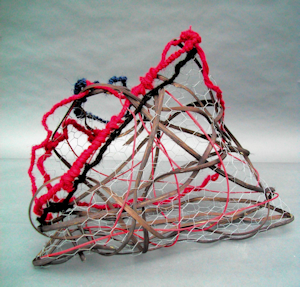 basket titled Inside Memory by basketmaker Judy Goodman